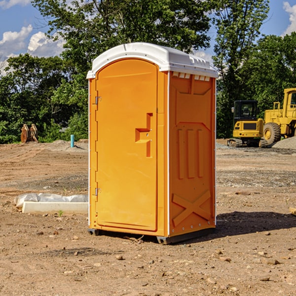 how often are the portable restrooms cleaned and serviced during a rental period in Newburg MO